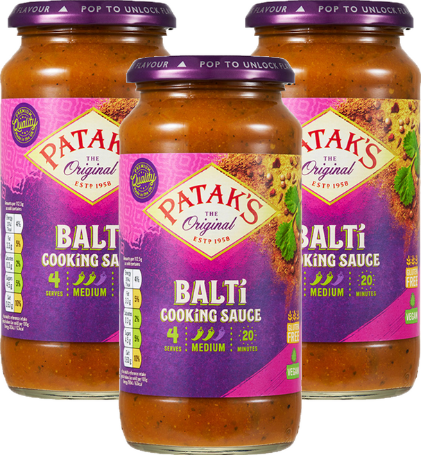 대상 파탁스 발티 쿠킹 소스, 450g, 3개