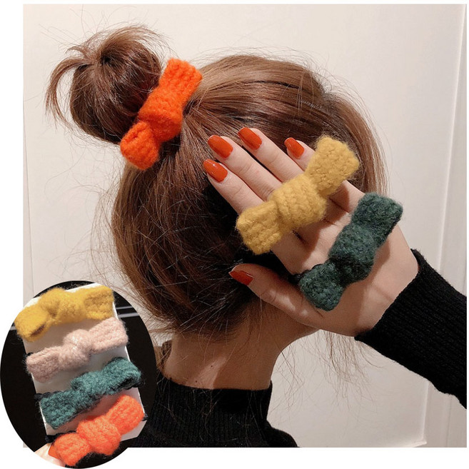 은꽃밴드 니트매듭머리끈 예쁜머리끈 곱창밴드 예쁜헤어끈