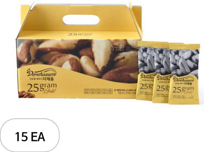 더채움 25구람 골드 견과류, 600g, 15개