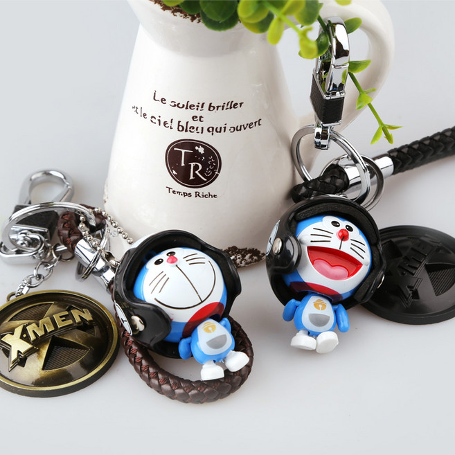 도라에몽 럭비 엑스맨 키홀더 2종, 블랙, 1개