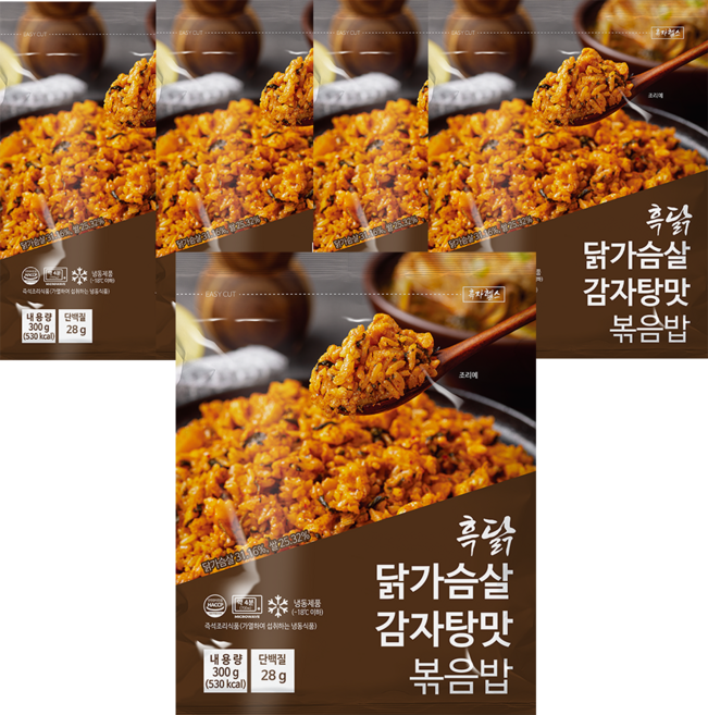 흑닭 닭가슴살 감자탕맛 볶음밥, 5개, 300g
