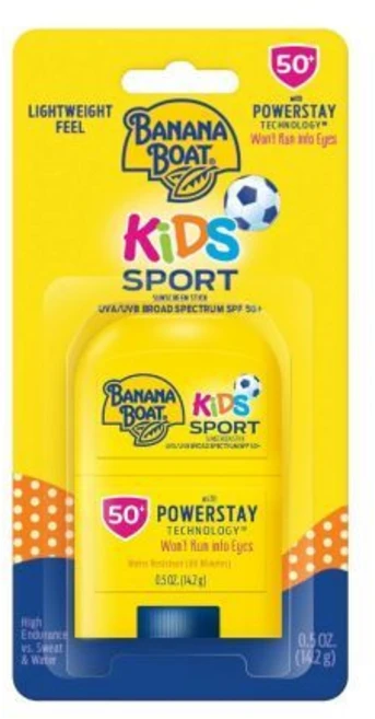 Banana Boat 바나나 보트 키즈 스포츠 선스크린 스틱 SPF 50 0.5온스 여행용 선크림 어린이 선블록 어린이용 옥시벤존 프리 미니 미국, 0.5 Ounce (Pack of 1) - 쿠팡
