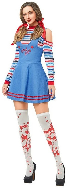 할로윈 처키 원피스 성인의상 코스프레 빅사이즈까지