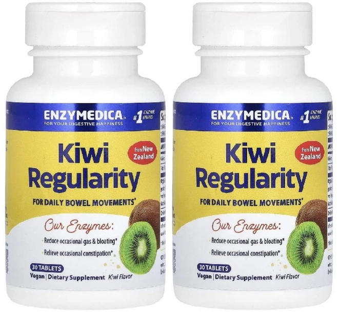 2개 Enzymedica 키위 레귤러리티 키위효소 악티니딘 액티니딘 600mg 30정 - 쿠팡