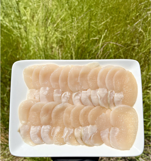 영롱한수산 (산지직송) 여수 자연산 생물 키조개 관자 슬라이스 (냉동) 4mm / 200g, 1개, 급냉 200g