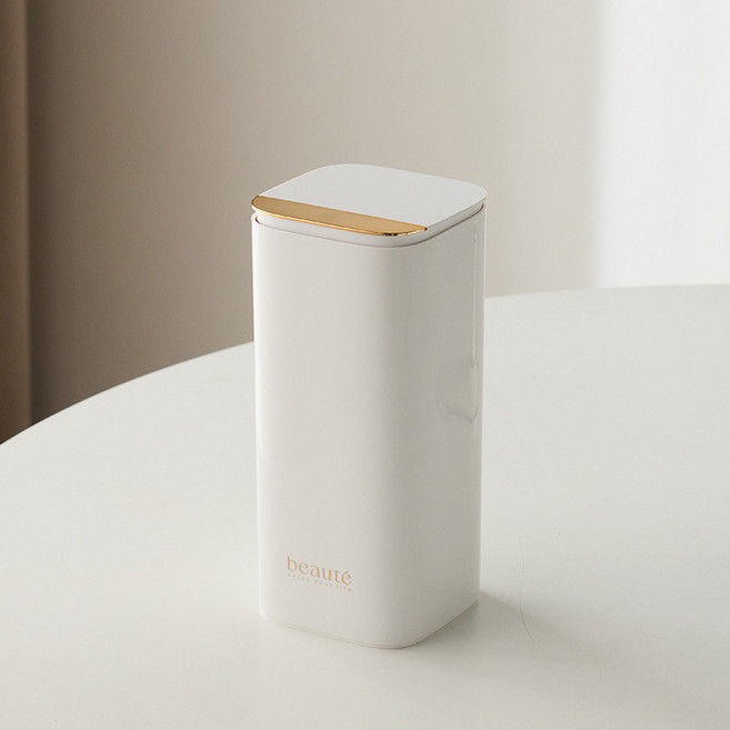 化妝刷收納盒 按壓式刷具筒 DLDC, 白金【升降刷筒】, 1個