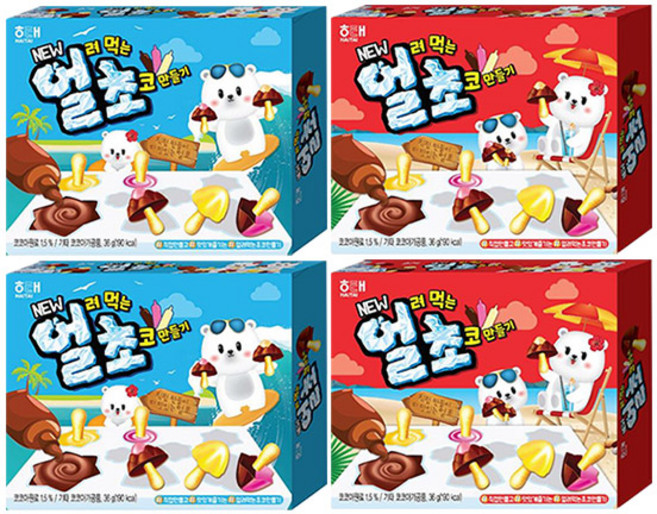 해태 얼려먹는초코 얼초 36g, 4개