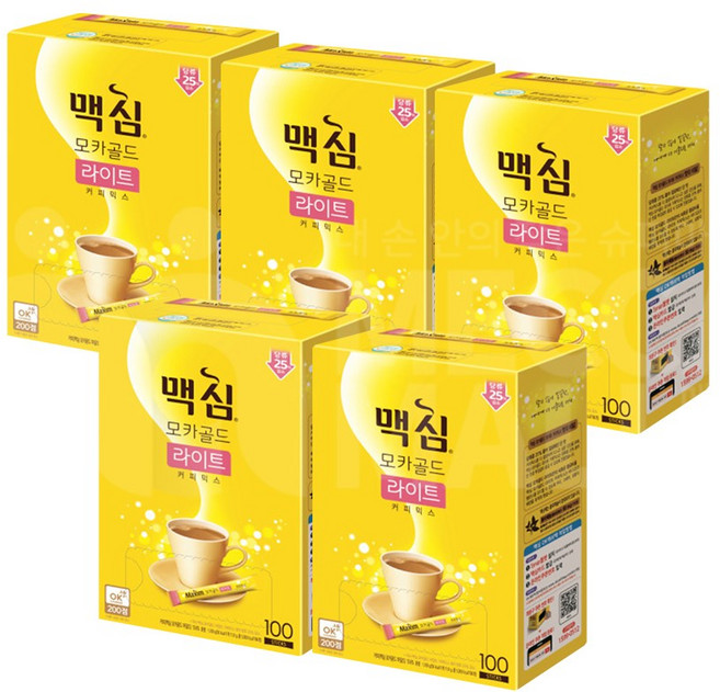 동서식품 맥심 모카골드 라이트, 1.18kg, 100개입, 5개