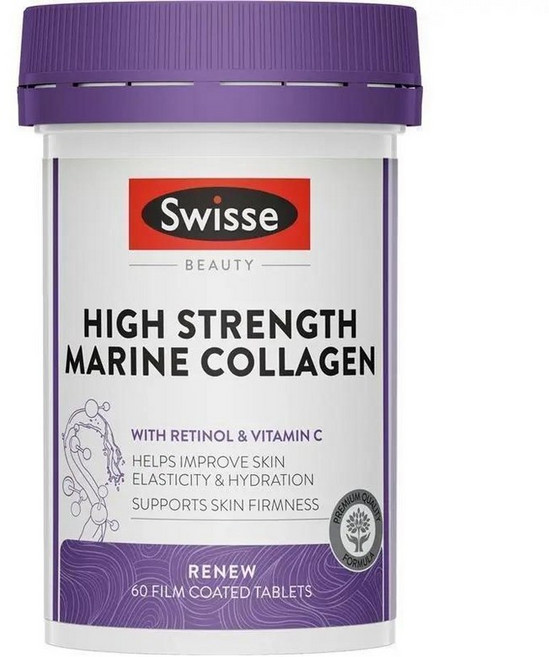 스위스 뷰티 마린 피쉬 콜라겐 하이스트렝스 Swisse Marine Collagen, 1개, 60정