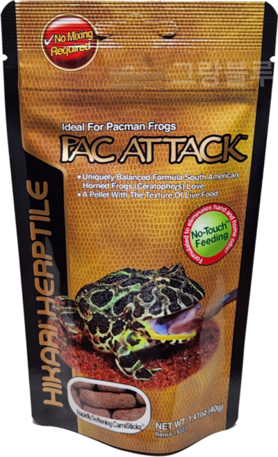 히카리 팩어택 양서류 슈퍼푸드 사료, 1개, 40g