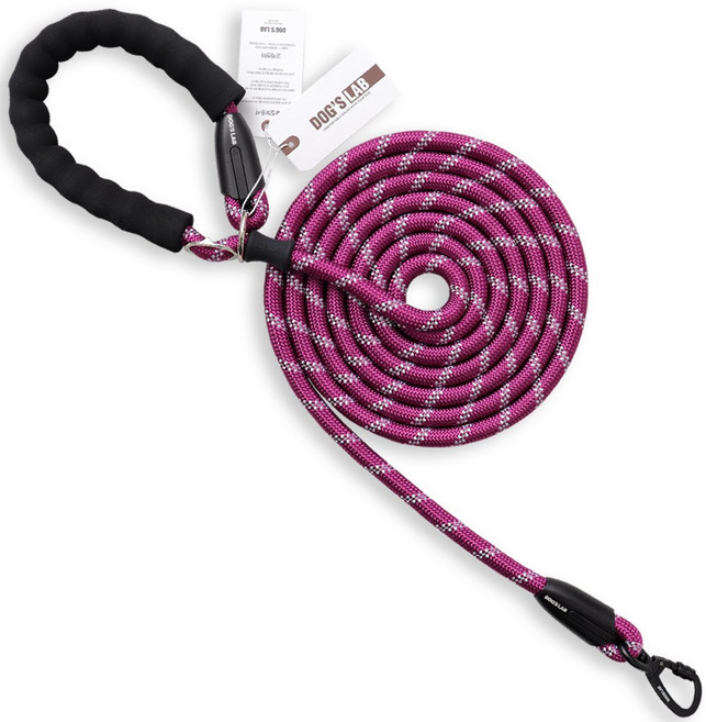 독스랩 로프 PRO 리드줄 스트롱 소형견 중형견 대형견, 퍼플, 1개