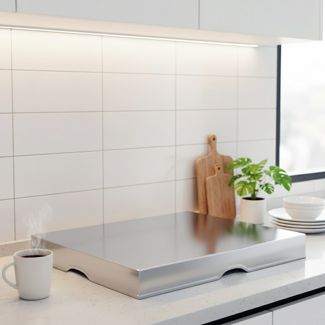 스테인레스 가스렌지 인덕션 쿡탑 전기렌지 덮개 인덕션받침 2구 4구, 1개