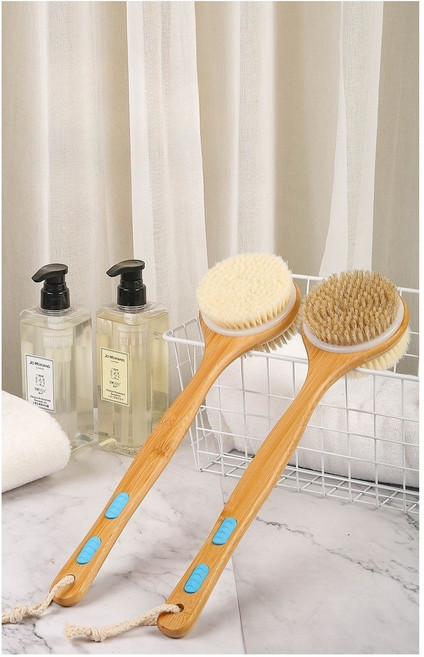 투엘 양면 바디브러쉬 바디 목욕 샤워솔, 1개, 1개입, 월넛