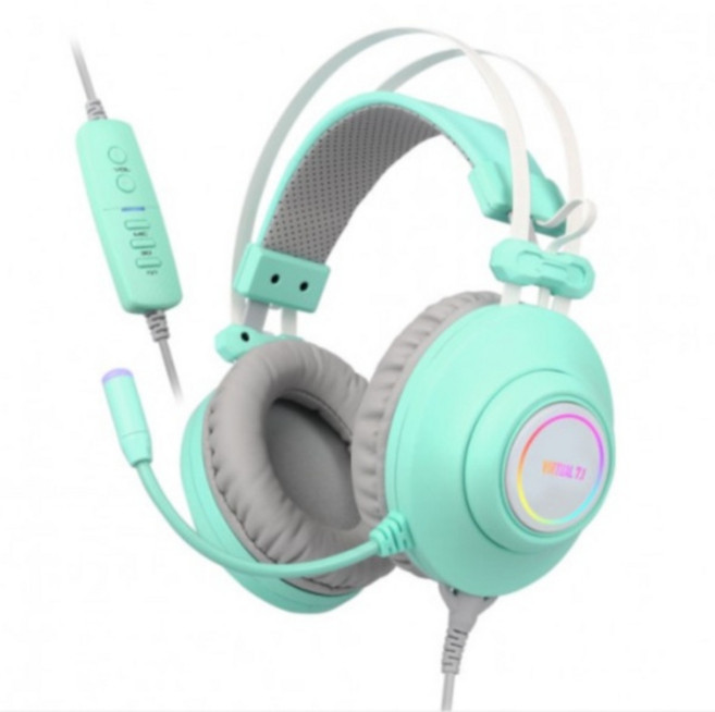 앱코 N550 ENC 가상 7.1 RGB 진동 노이즈 캔슬링 마이크 초경량 헤드셋 민트