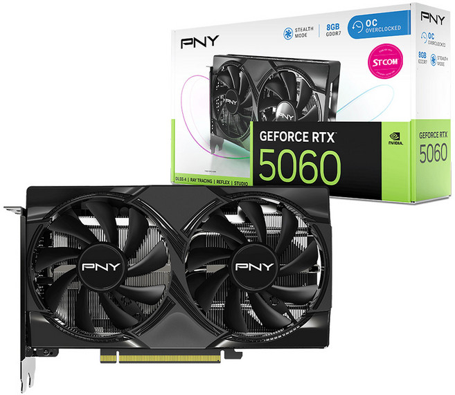 PNY 지포스 RTX 5060 OC D7 8GB Dual Fan STCOM 그래픽카드