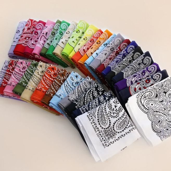 국산 반다나스카프 대형 페이즐리 손수건 헤어밴드 레 eun+21608pJ