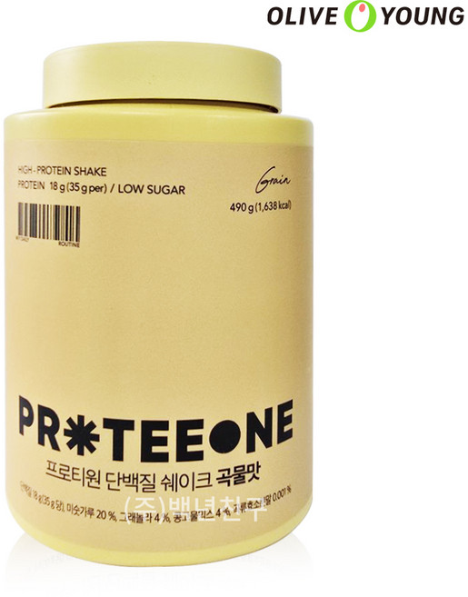 프로티원 단백질 쉐이크 곡물맛, 490g, 1개