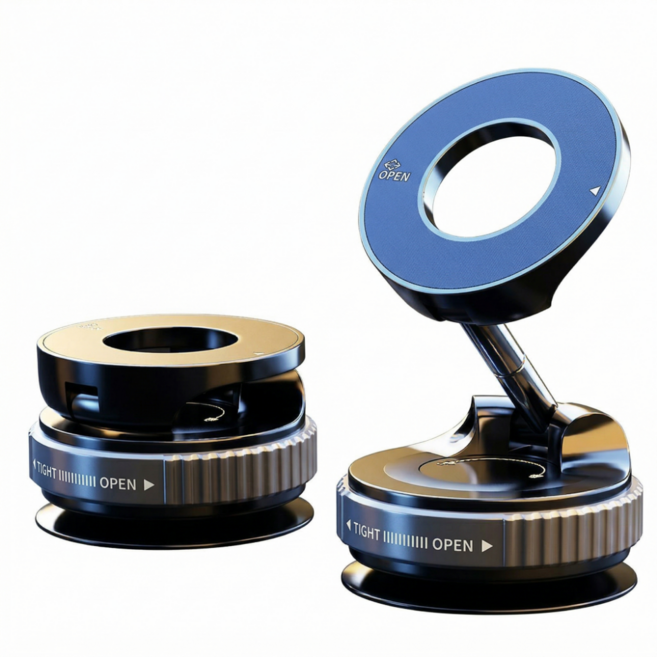 LIMPIDE 맥세이프 진공흡착 차량용 휴대폰 거치대, 블랙합금, 1개