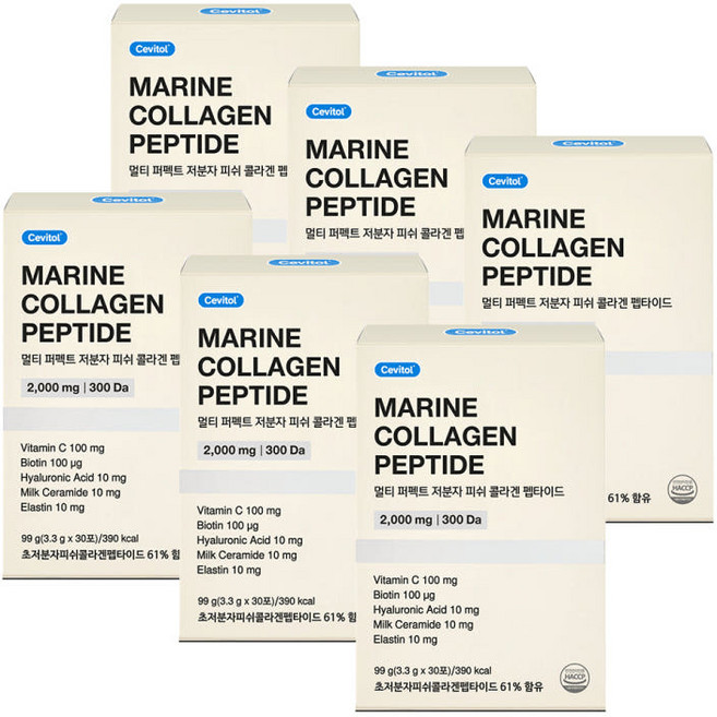 세비톨 멀티 퍼펙트 저분자 피쉬 콜라겐 펩타이드, 99g, 6개