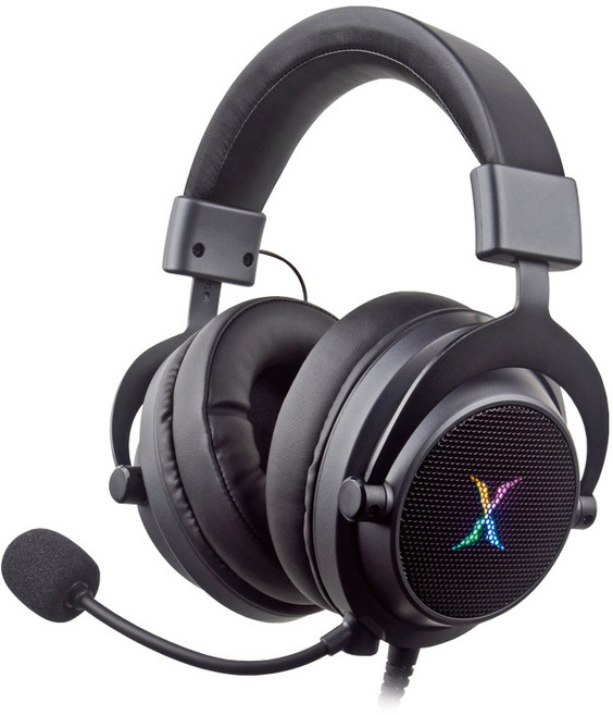 FOXXRAY FXR-HAU-37 波賽頓響狐 USB 電競耳機 虛擬7.1聲道 RGB光效 加大厚耳罩, 黑色