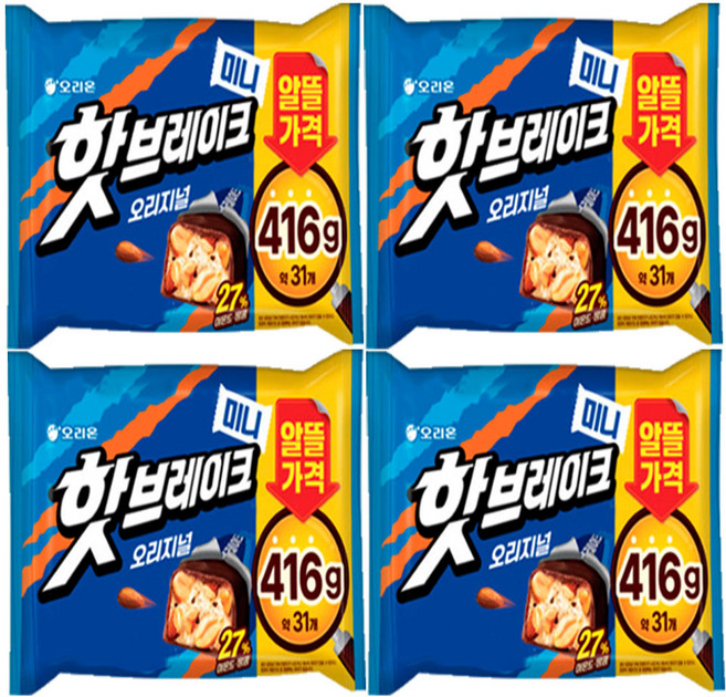 오리온 핫브레이크 미니416g, 416g, 4개
