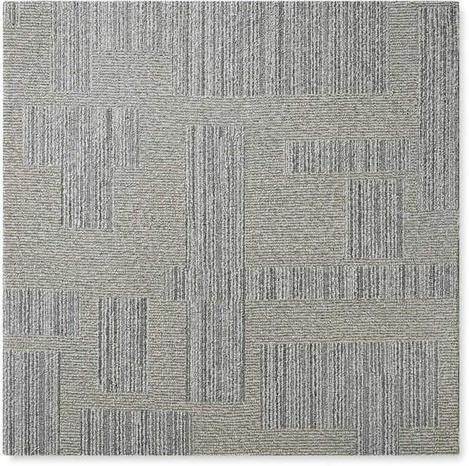 ELSECHO 카펫 무늬 모방 자착식 바닥재 가정용 사무실용 자착 바닥시트 600*600mm두께1.6mm, 32개, DTDBA01