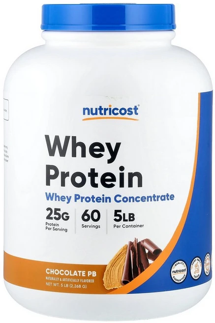 뉴트리코스트 Nutricost Whey Protein Concentrate Chocolate PB 5 lb 2 268 g, 2267 g - 쿠팡