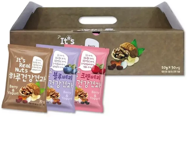 리얼넛츠하루건강견과 요거트 혼합 1박스20g 30봉 / 총, 1세트