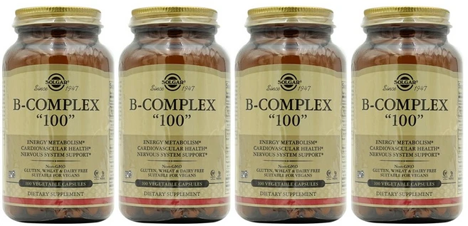 솔가 B-컴플렉스 "100" 베지터블 캡슐 글루텐 프리, 100정, 4개 - 쿠팡