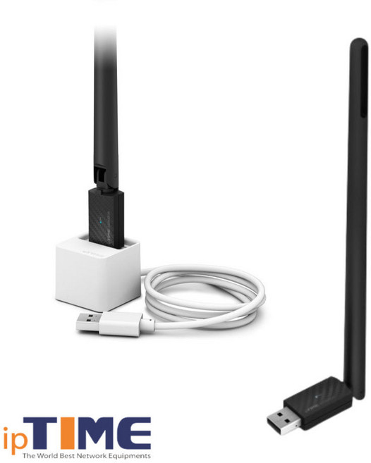 IPTIME 초고속 무선랜카드 데스크탑 와이파이 USB수신기 컴퓨터 wifi동글 어댑터, 1개