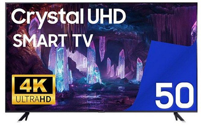 삼성전자 50인치 슬림베젤 UHD 4K 스마트 LED TV OTT 어플 미러링 지원 50CU7000, 고객직접설치, 스탠드형, 50인치 / 127cm