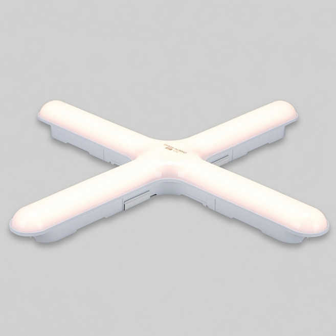 번개표 LED 십자등 50W 전구색, 1개