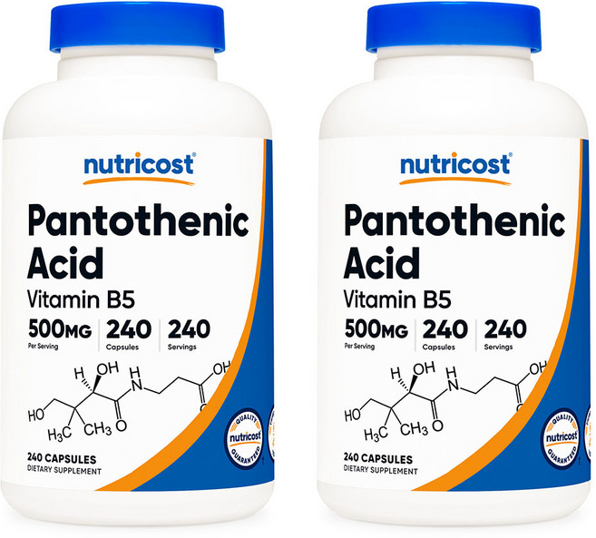 뉴트리코스트 비타민 B5 판토텐산 500mg 240캡슐 2병