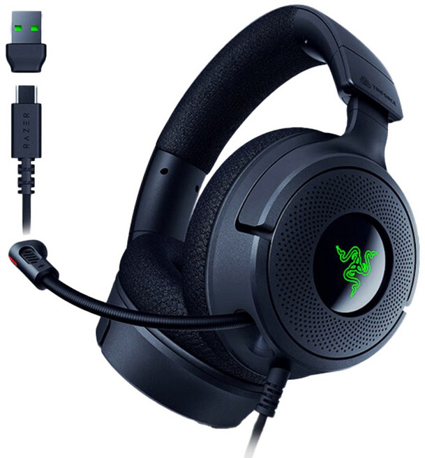 RAZER 雷蛇 Kraken V4X 有線耳機, 單一商品, 黑色
