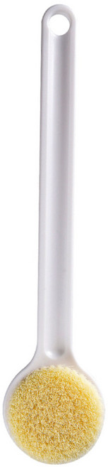 리빙러빙 소프트 저자극 바디 브러쉬 부드러운 샤워솔+벽후크, 화이트, 1개입, 1개