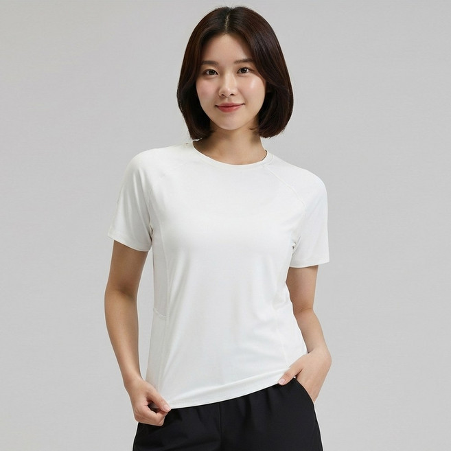 [올레브] 여성용 메쉬 반팔 티셔츠 땀흡수 빠른 러닝 헬스 요가복 상의