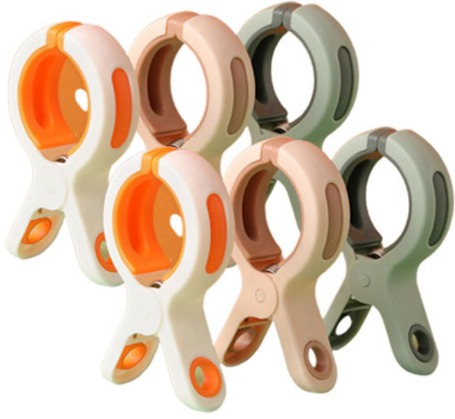 제이포 파스텔 대형 빨래집게, 혼합 색상, 6개