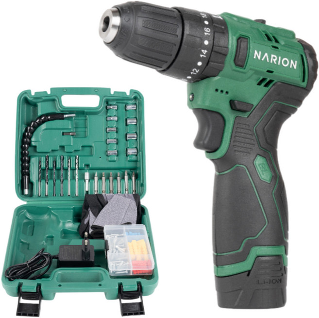 나리온 12V 해머드릴 기본 세트, 1개