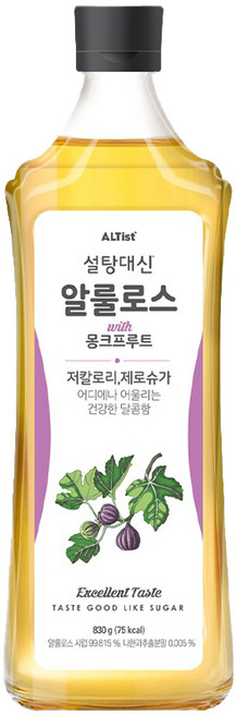 설탕대신 알룰로스 위드 몽크프루트 830g, 1개