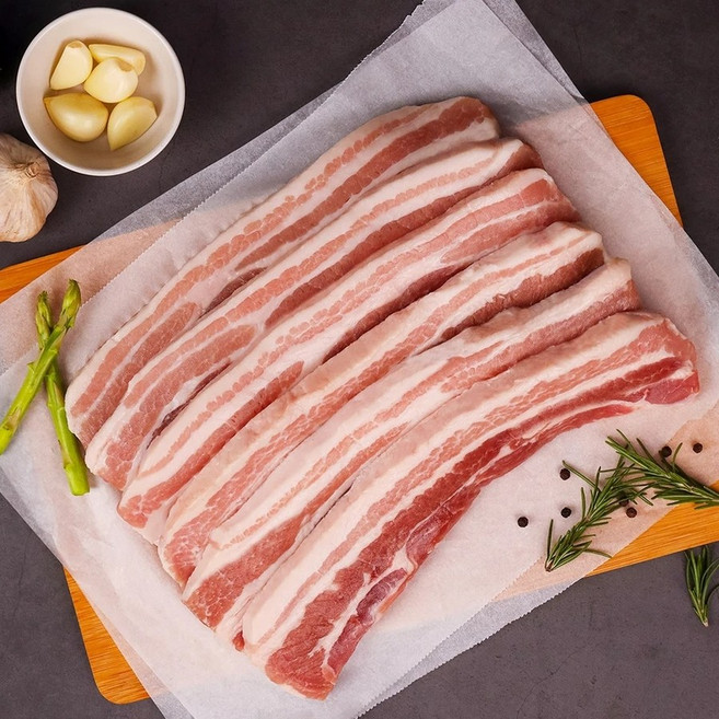 삼겹살 구이용 1kg 1cm 1.5cm 2cm, 삼겹살 1kg / 20mm 슬라이스, 1