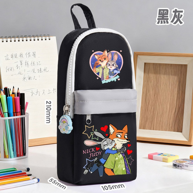 Zootopia Judy Rabbit 문구 연필 케이스 Ni 상자 학생 다층 주변기기 피규어 선물 대용량 귀여운, B