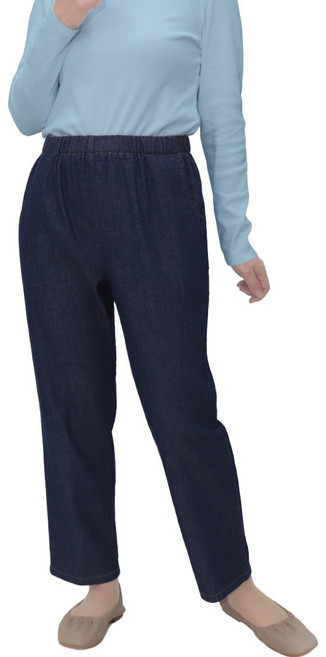 Made in Japan 봄여름가을용 허리편한 일본바지 청바지 독자적 패턴 부모님 생신 명절 선물 병원 외출용 50대 60대 70대 중년여성 엄마옷 할머니옷 인심60cm 9616