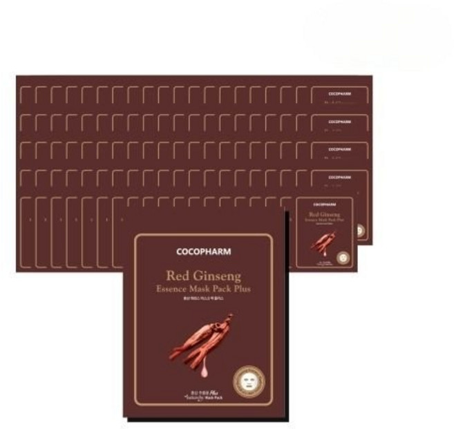 청정미인 에센스 홍삼 마스크팩, 1개입, 100개