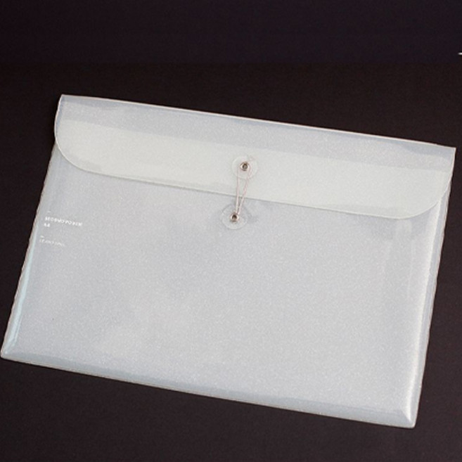 단추 봉투 A4 서류 보관함 포토박스 하도메 스티커 보관파일, 밀키아이보리, 1개