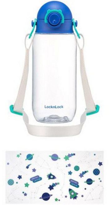 락앤락 키즈스트랩 보틀, 블루, 400ml, 1개