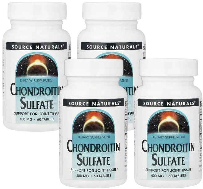 Source Naturals 콘드로이틴 황산 400mg 60정 4개 - 쿠팡