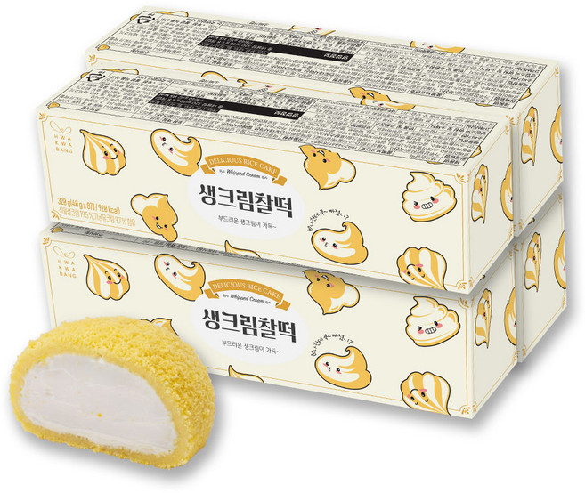 화과방 생크림찰떡(40gx8개입), 320g, 4세트