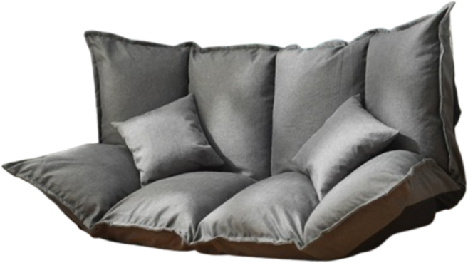 닉스가구 편하고감성적인 빈백 소파 미니소파 쿠션의자 빈벡 의자 빈백침대 방수 쿠션 1인용, 빈백 + 쿠션 2개, 그레이