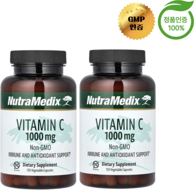 뉴트라메딕스 2개X 비타민C 1000mg 베지 캡슐 120정, 2개 - 쿠팡