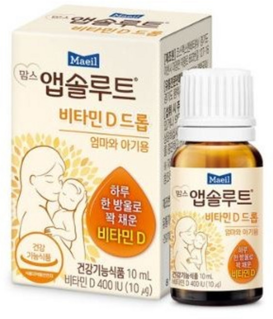 맘스앱솔루트 비타민 D드롭, 10ml, 3개